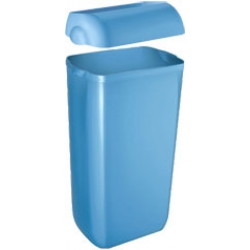 Cesto para papéis com tampa azul 23L